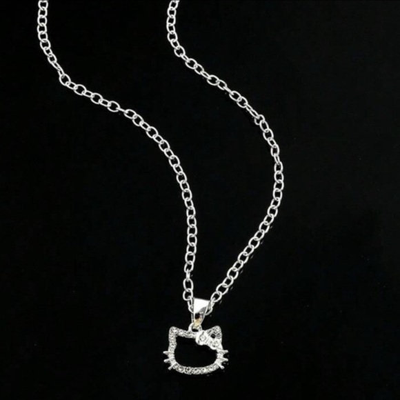 Sanrio Hello Kitty Silver Pendant Collarbone Chain (comes in plain box) - Picture 1 of 6